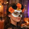 Máscara de Crânio Leve Design Halloween Baile de Máscaras Máscara, Flor Mexicana Dia dos Mortos Unissex para Almofada de Olho Fantasia, Traje a Rigor, Festa Cosplay