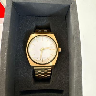 Used NIXON TIME TELLER Battery Powered Watch Gold Men's