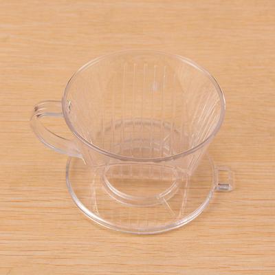 Clear Coffee Filter Cup Cone Drip Dripper Maker Brewer Holder Plastic Reusable