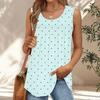 Womens Casual O Neck Loose Color Sleeveless Top T-shirt Summer Tank Tops For Women Tank Camisole Sleeveless Basic Tops