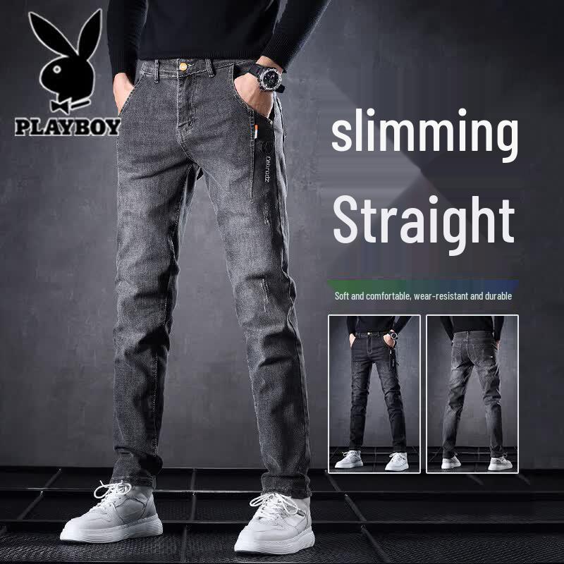 Playboy Men's Slim-Fit Straight Denim Jeans