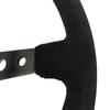 Racing Sport Suede Steering Wheel 14inch 350mm Car Steering Wheel Deep Dish 90mm Black OM25S0