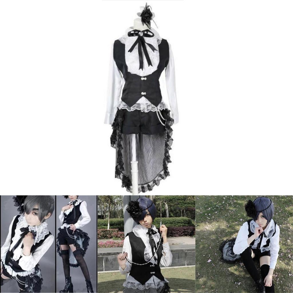 Wykwintny kostium cosplayowy Ciela Phantomhive'a z Czarnego Lokaja z idealnymi szwami