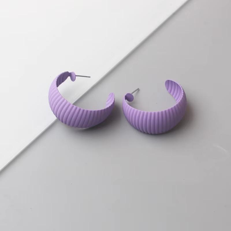 Gold Metal Dangle Earrings Punk Personality C-shaped Women Drop Earrings Hollow Geometric Statement Fashion Ear Jewelry
