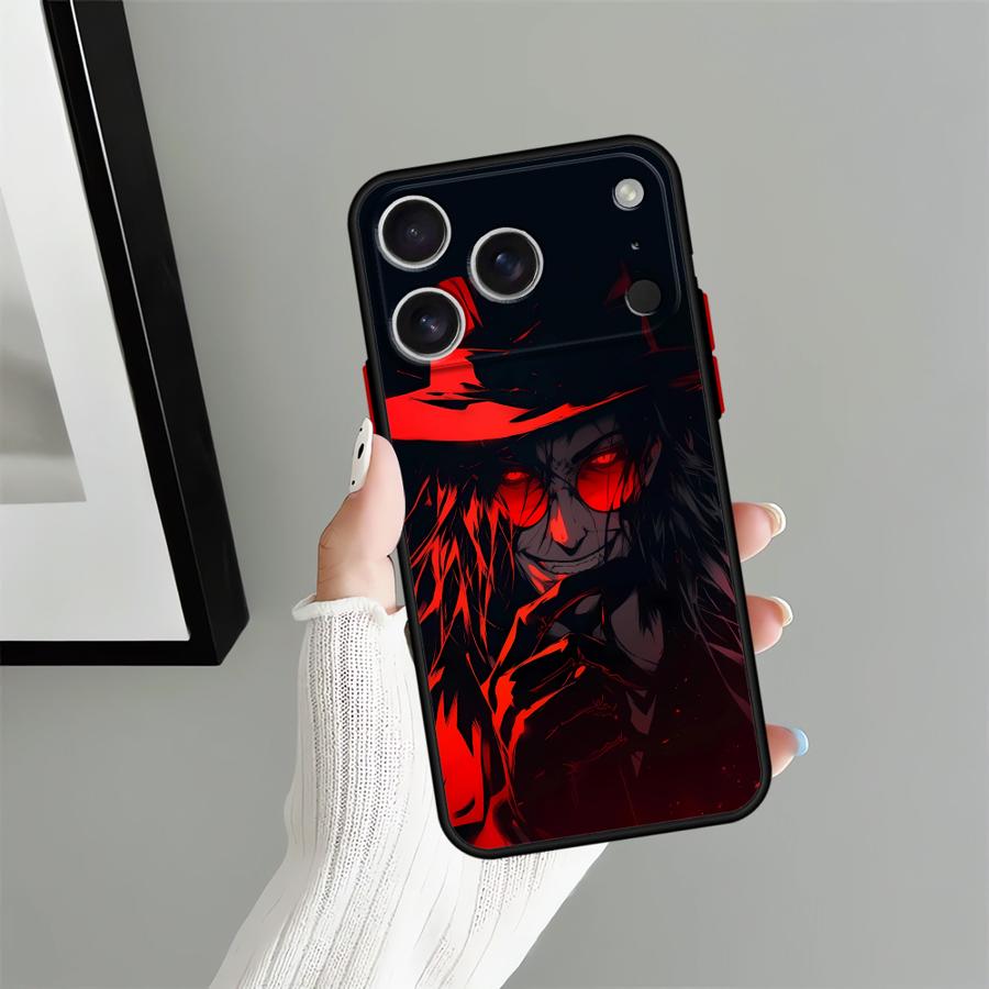 Case for iPhone 17 16 Pro Max 15 Plus 12 XS 11 14 17 Air 16e 13 Mini Back Phone Cover Anime Cool H-Hellsing