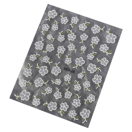 1 Sheet Beautiful Sufficient Quantity DIY Semi-transparent 3D Embossed Nail Sticker Salon Accessories Manicure