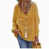 2026 New Style Women's V-neck Knit Sweater - European & American Fashion Long Sleeve Top