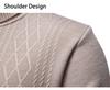 Men's Autumn-Winter Plus Velvet High Neck Sweater - Warm, Thick Knitwear for Middle-Aged Dads