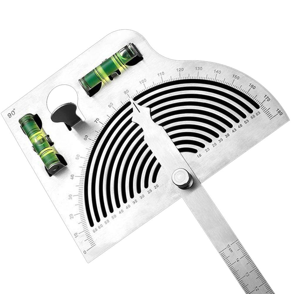 Angle Ruler Protractor Measuring Tools Woodworking Multi-Function Angle Gauge Stainless Steel Industrial Dividing Rule