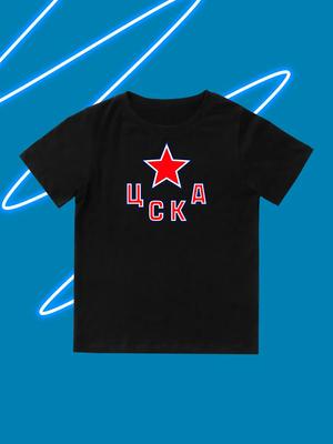 Round Neck Printed Pattern Pullover Short Sleeve Kids Tops HC CSKA