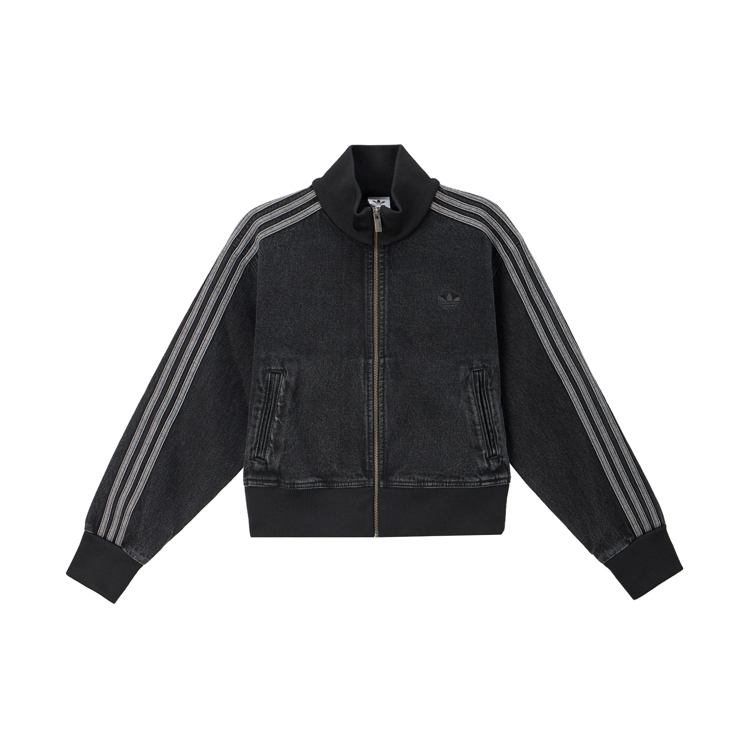adidas Originals Women s Adicolor Denim Track Top True Black Denim Women JD3110 2XS