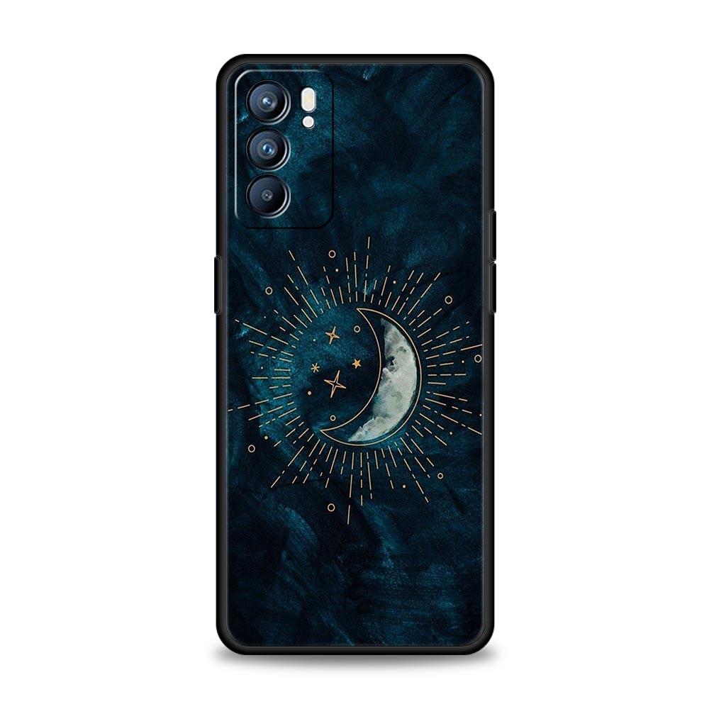 Planet and starry sky art Phone Case For Oppo Reno8 Reno7 Reno6 Pro A54 5G Find X6 X5 A53 A52 A9 A15 A95 A17 A16 A57 A31 Cover