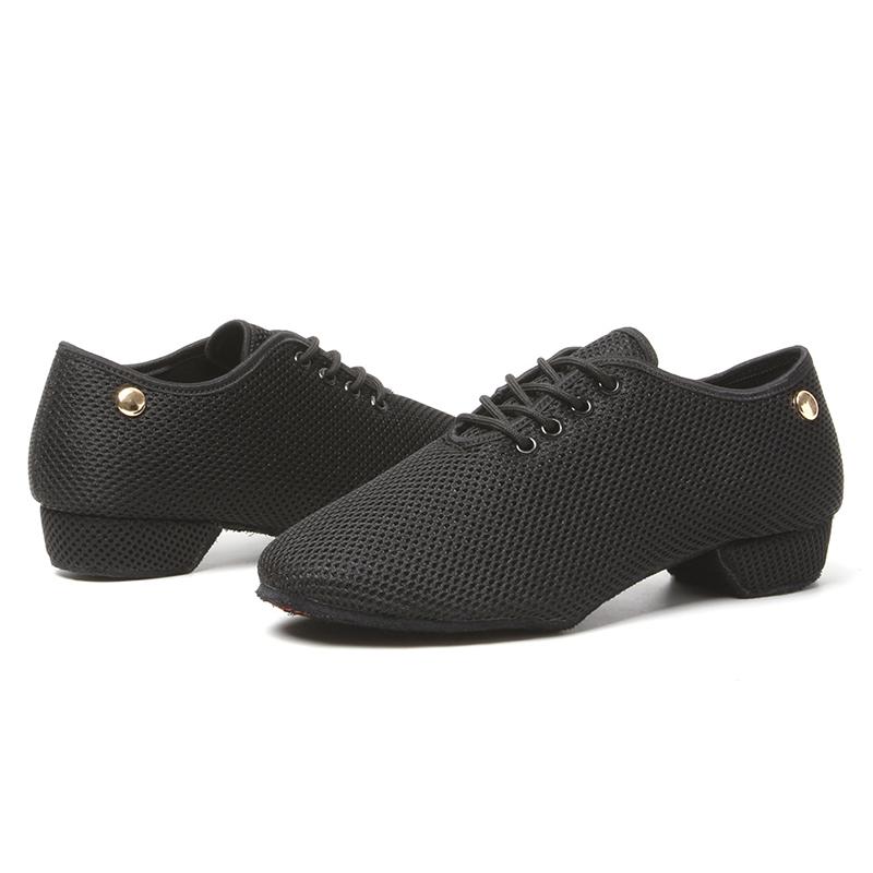 Boys Women Mesh  Ballroom Dancing Shoes Latin Tango Dance Shoes Low Heeled 2CM
