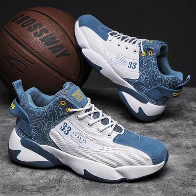 Męskie buty w jesiennej modzie buty do koszykówki wysokie oddychające młodzieżowe modne buty gruba podeszwa personalizowane buty męskie buty do sportów outdoorowych