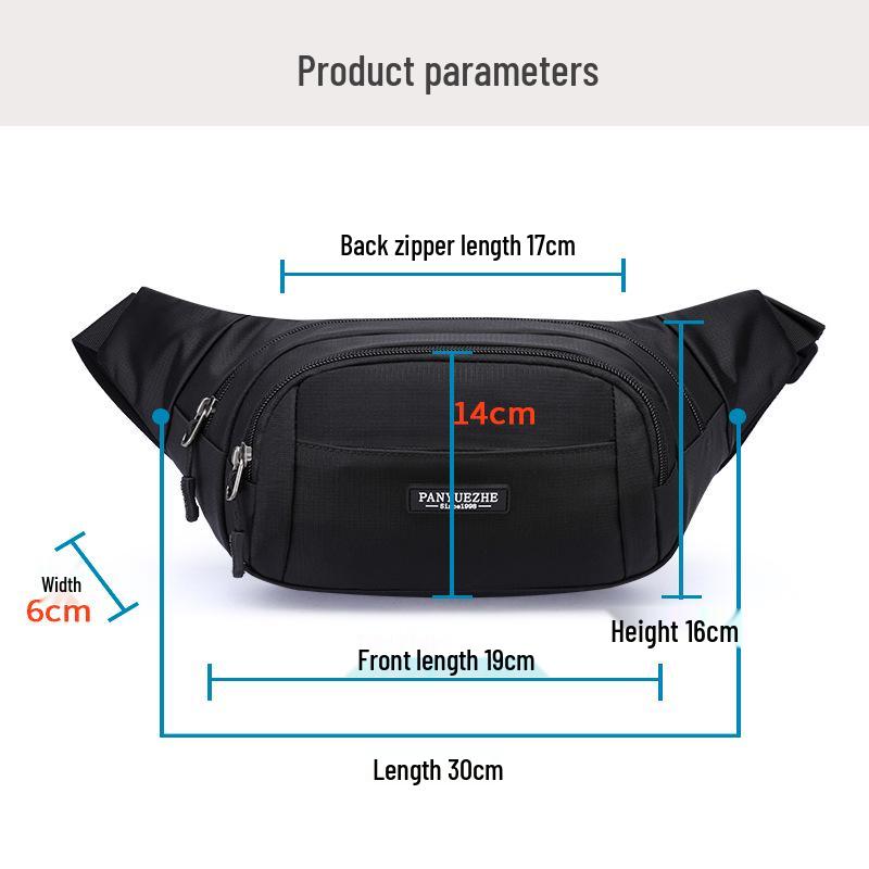 Waterproof Multifunctional Crossbody Fanny Pack - Large Capacity for Outdoor Sports, Running, and Business Use
