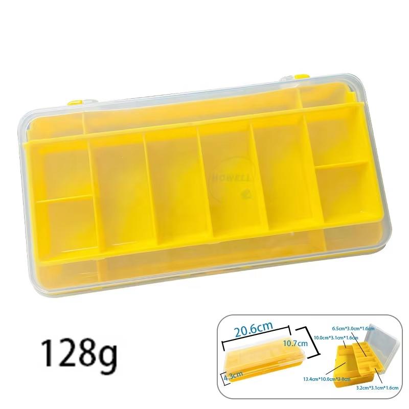 HOWELL 11 Grid Double-Sided ABS Fishing Lure Box 20.6*10.7*4.3cm Tackle Accessory for Lake and River Storage