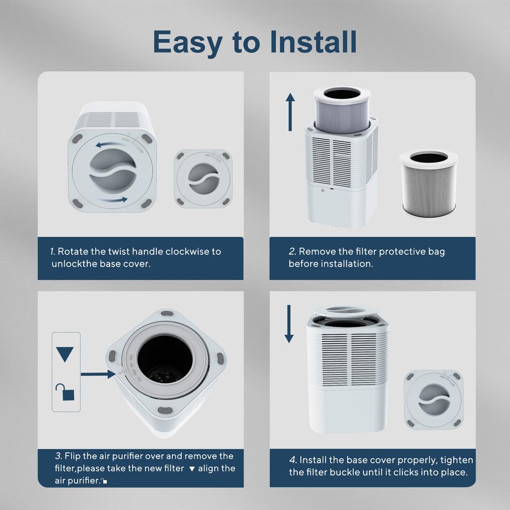 Household Aromatheraopy Air Purifier HEPA  Air Freshener Intelligent Touch Control Ions Generator Odor Eliminator