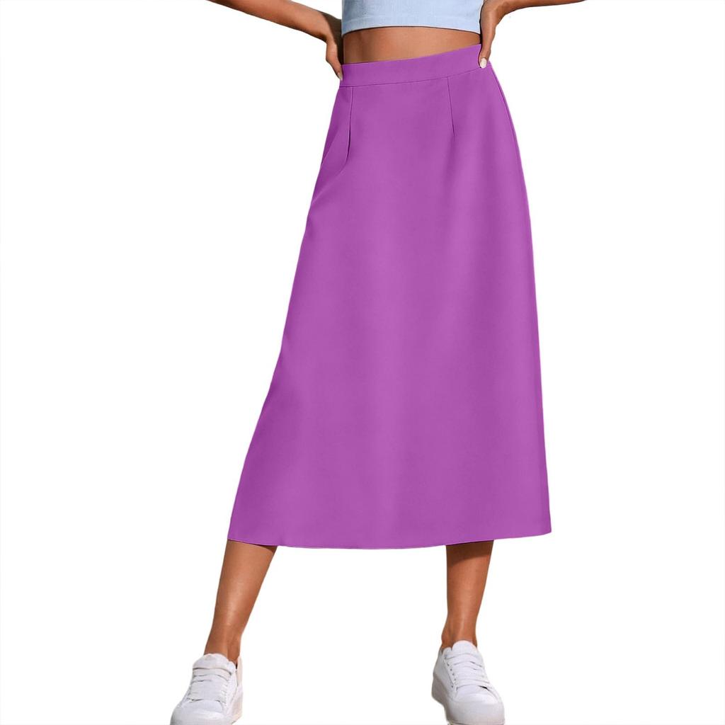 Modischer Damen-Freizeitrock mit hoher Taille - Farbe A-Linie