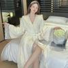 Taro Purple Lace Collar Long-Sleeve Women's Nightdress Bathrobe Pajamas