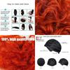 Red Retro Curls Long Wig For Women Cosplay Party Halloween Costume