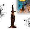 Multi-purpose Witch Display Witch Light Halloween Decor Enchanting Handmade Resin Witch Statue Lamp with Led