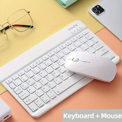 Zestaw ultracienkiej bezprzewodowej klawiatury i myszy – przenośny zestaw BT do iPada, tabletu, laptopa i komputera biurowego – ergonomiczna konstrukcja zapewniająca wygodę pisania