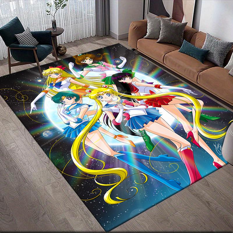 Sailor Moon Magical Girl Area Rug, Sailor Moon Fan Cozy Carpet, Ideal Gift.chl