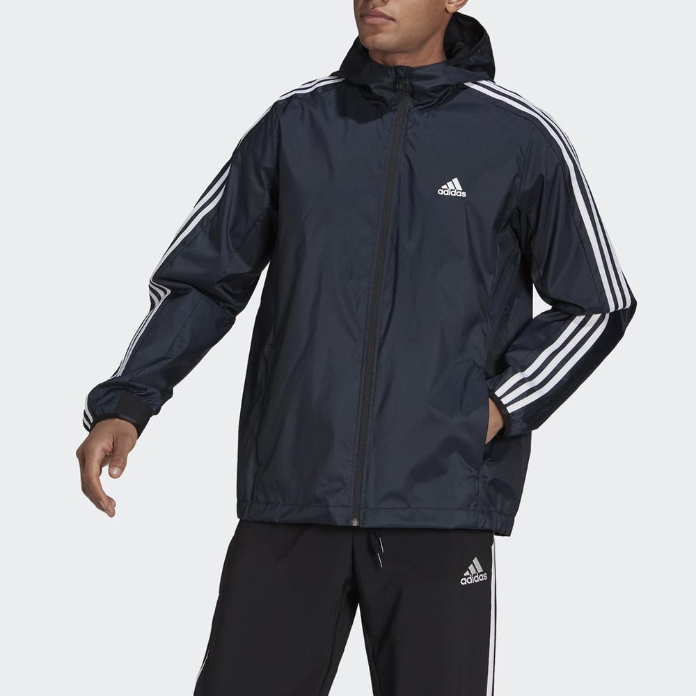 adidas Jackets Men's Black Hooded Non Detachable Moderate GQ0622