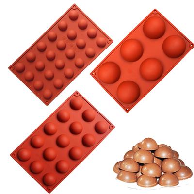 Silikonová forma ve tvaru polokoule s 6/15/24 otvory, potravinářská, pekařské příslušenství, forma na čokoládu a bonbóny, pekáč, kuchyňské pomůcky