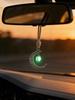 Leuchtender Mond-Anhänger Auto-Hängeornament – Hohl-Sichel-Design, Mit Leuchtstein eingelegt, Elegante Rückspiegel-Dekoration