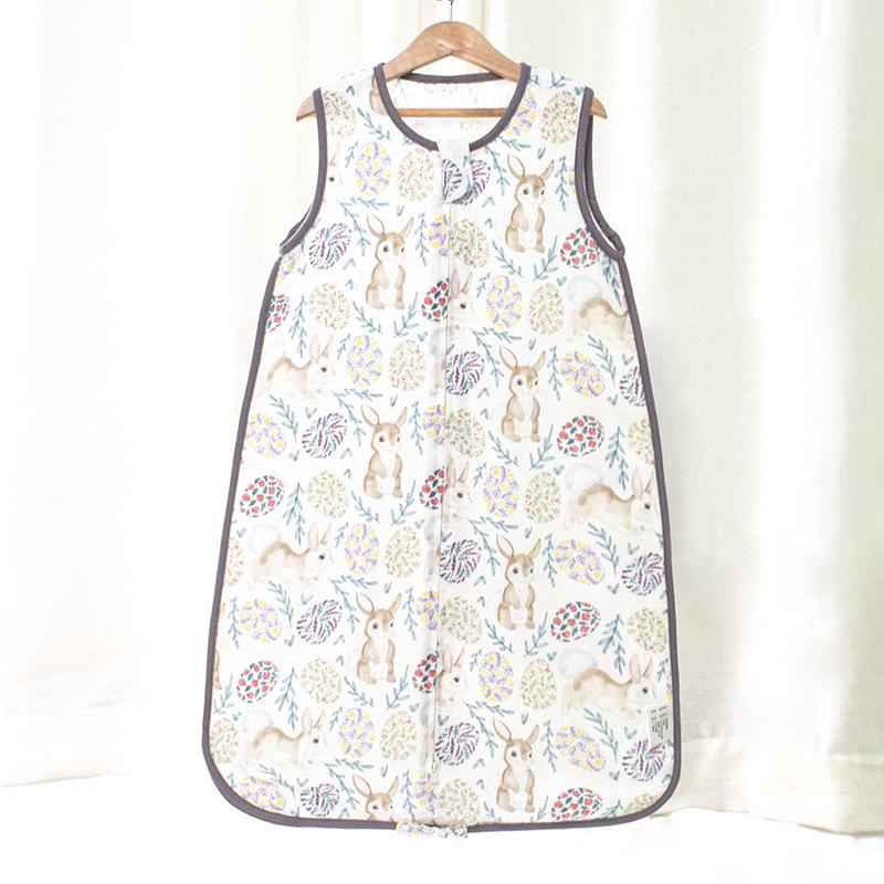 Sac de dormit convertibil pentru bebeluși din muselină de bumbac bambus cu picioare separabile - Primăvară/Vară