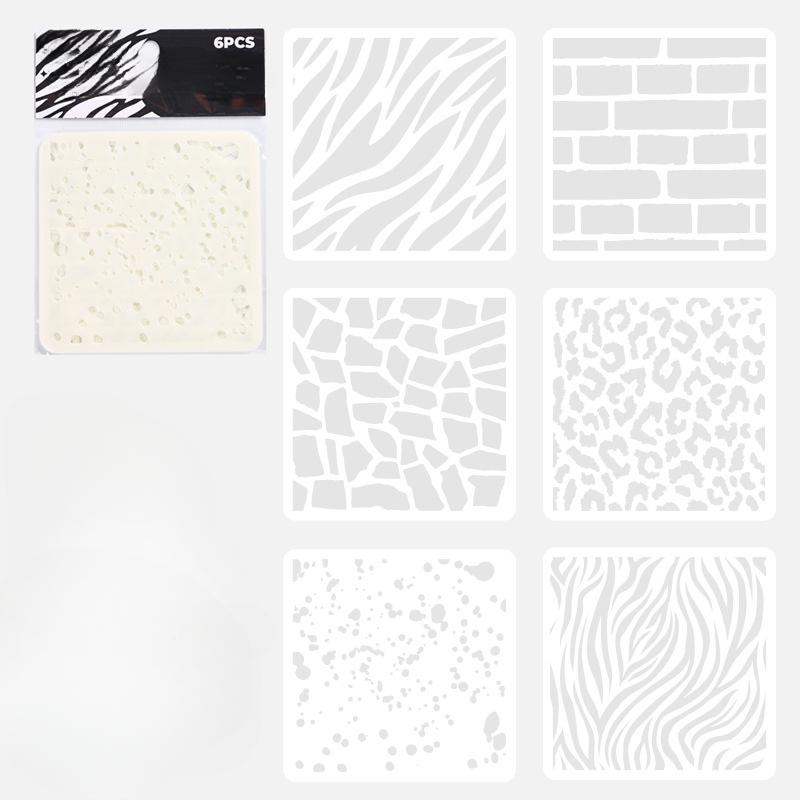 6pcs/set Floral Butterfly Stencil Templates for Scrapbook Wall Small Creative Design DIY Decor Stencils for Painting and Decor