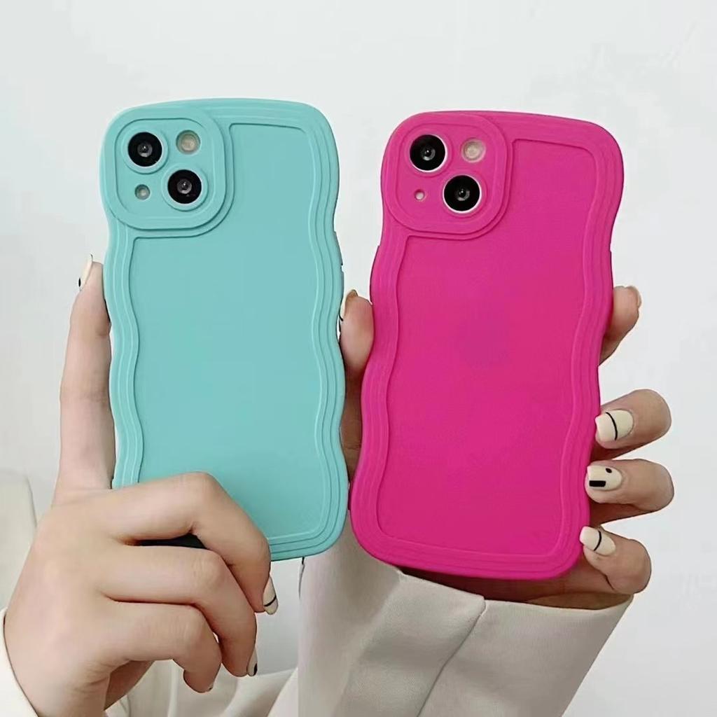Süße Candy Curly Wavy Handyhülle für iPhone 15 14 13 12 Mini 11 Pro Max XS X XR 7 8 Plus Weiche Silikon Bumper Schutzhülle