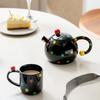 dots, a pot of two cups of high-grade ceramic water, high-temperature resistant home creativity, niche high-value teacups