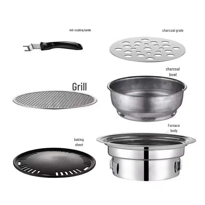 Zhishi Round Electric BBQ Grill Set