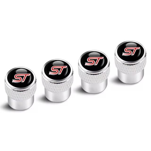 ZKBGQ1 4Pcs/set High Quality Car Valve Caps Stem Case Covers For ST Line Accessories Wheel Valve Dust Caps Tyre Rim Stem Cover For Ford