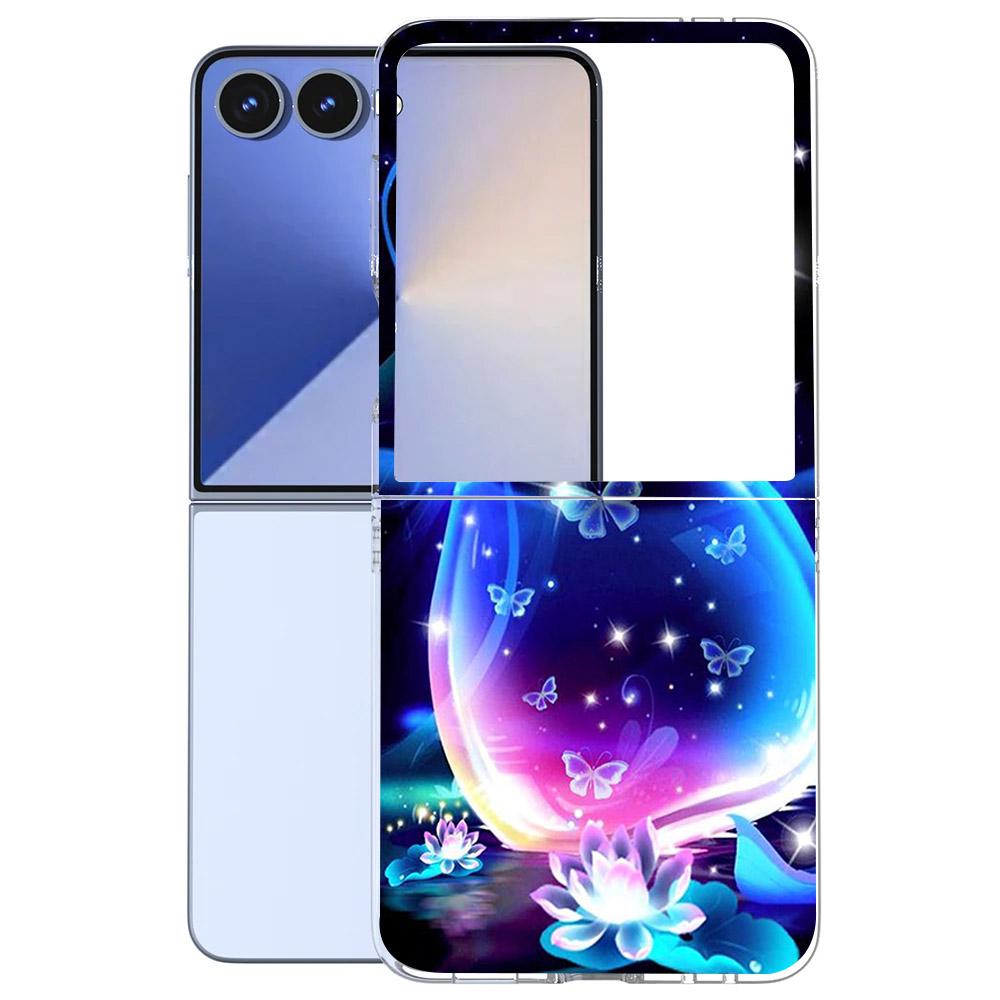 Für Samsung Galaxy Z Flip 7 6 5 4 3 Hülle Mode Malerei Hart-PC Transparente Abdeckung Für Galaxy Z Flip7 Faltbare Hüllen Funda Coque