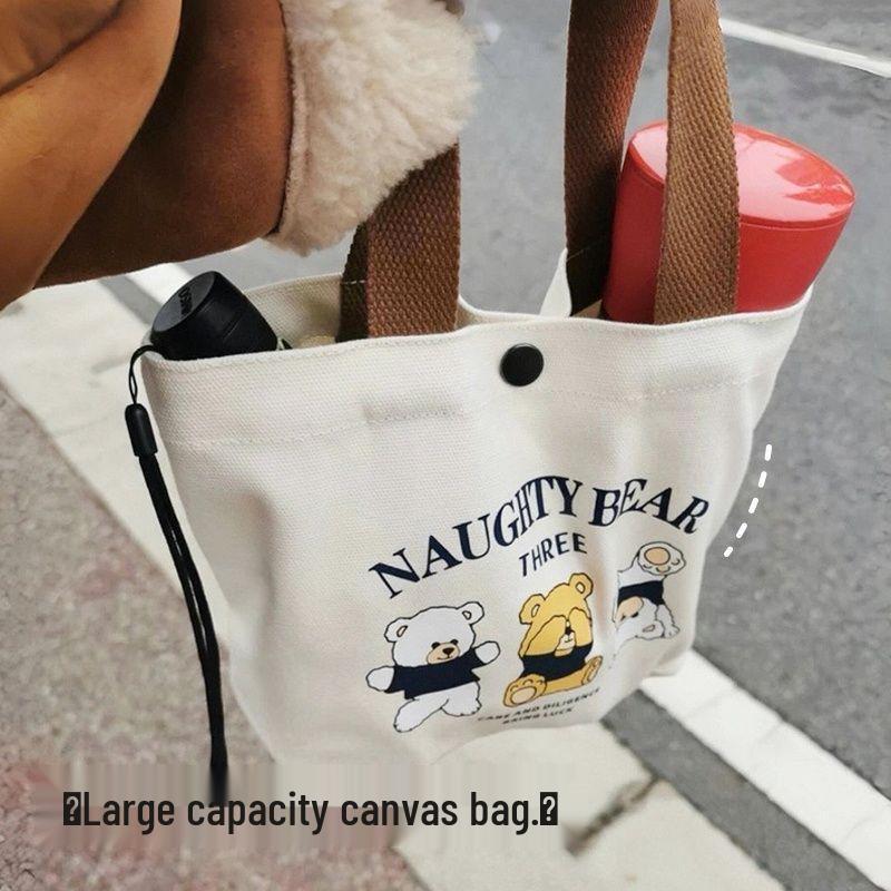 Neue Damen Canvas Handtasche: Arbeit, Student, Mittagessen Aufbewahrung, Geschenktasche