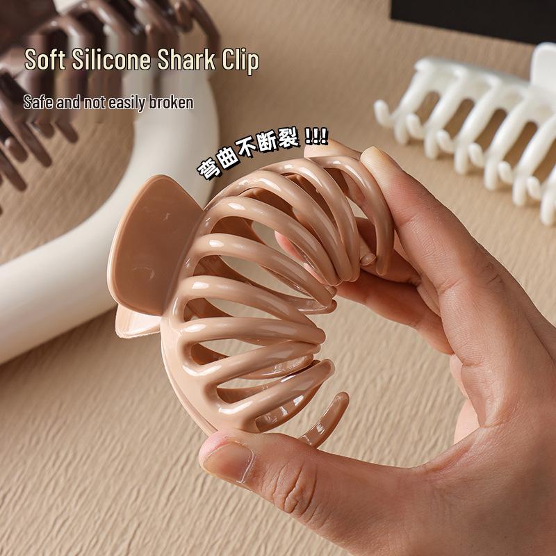 Soft Silicone Shark Clip: Anti-Collision Hair Accessory with Durable, Anti-Slip Grip