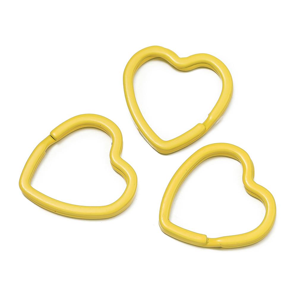 5pcs Cute Colorful Heart Spray Paint Keyring Keychain Split Ring Metal Car Key Ring for DIY Handmade Jewelry Making Accessories