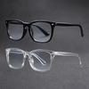 2PCS Vintage Computer Glasses Frame Men Square Optical Spectacles Eyeglasses Anti Blue Light Blocking Gaming Eyewear
