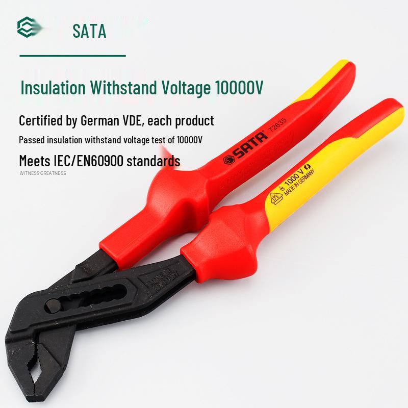 SATA Insulated High Voltage 10" Water Pump Pipe Pliers (70145/72635)
