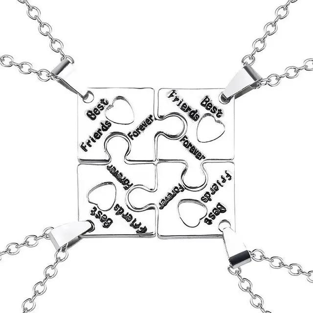 3/4/5/6/7/8/9/10PCS Best Friend Good Friends Necklace Friendship Letter BFF Pendant Necklace Fashion Graduation Ceremony Gift
