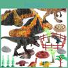 Lifelike Volcano Eruption Dinosaur Model Static Toy Set For Home Or Office Decor