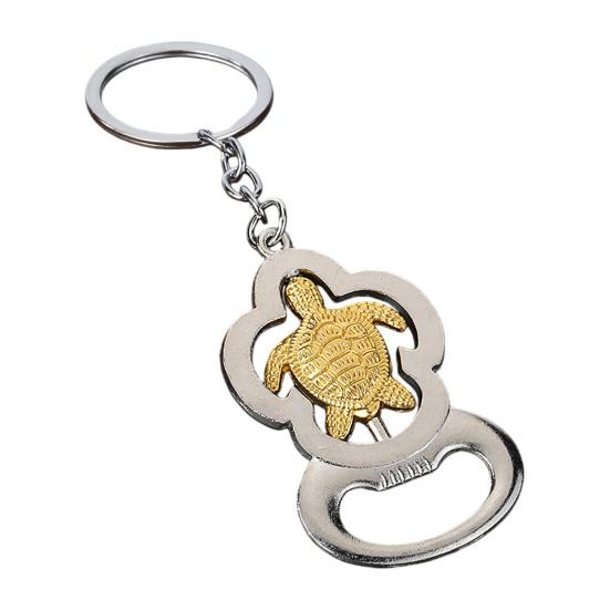 Ocean-Themed Keychain Rotatable Seashells Sharks Seahorses Turtles Zinc Alloy Key Ring Pendant Backpack Bag