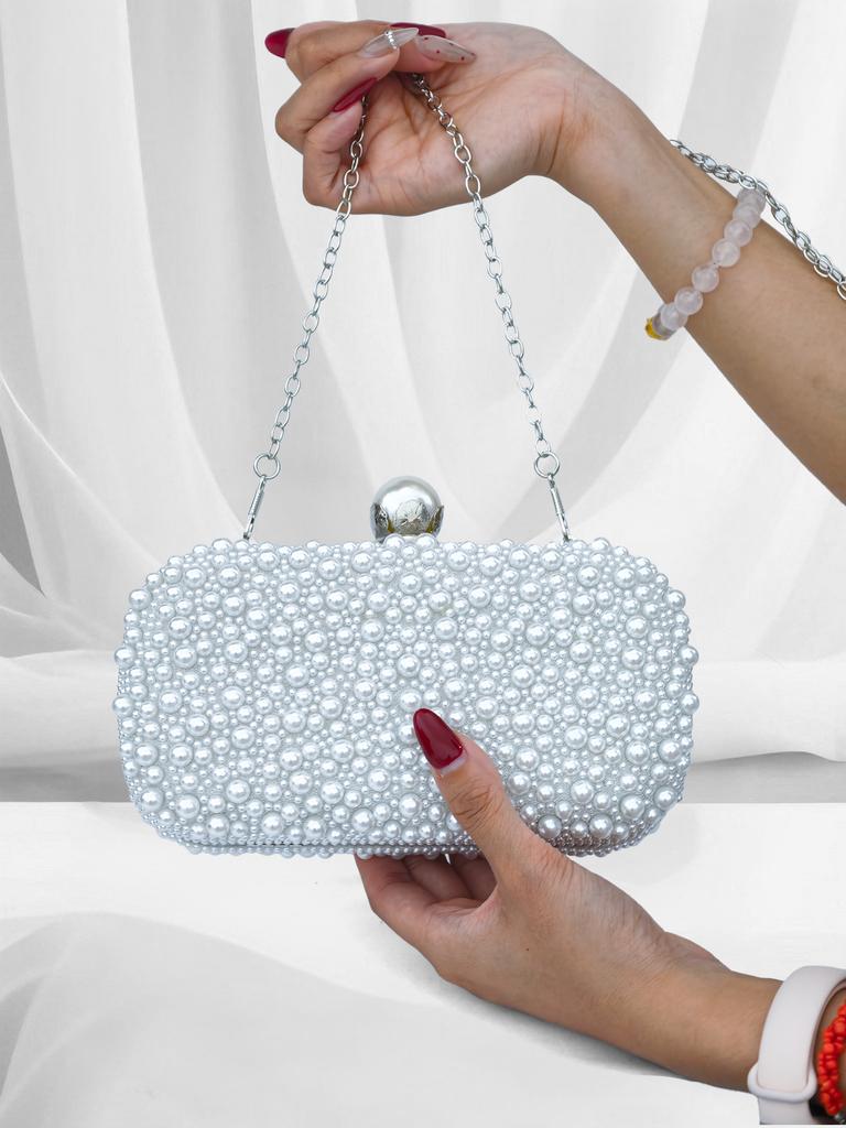 New Pearl Dinner Bag, High-end Clutch Bag, Wedding Banquet Chain, Shoulder Bag, Women's Bag.