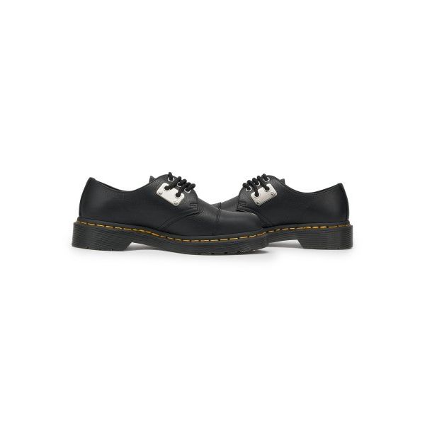 Dr. Martens Leather Round Toe Lace-Up Comfortable Durable Low-Top Casual Shoes Unisex Casual Shoes Black 31684001