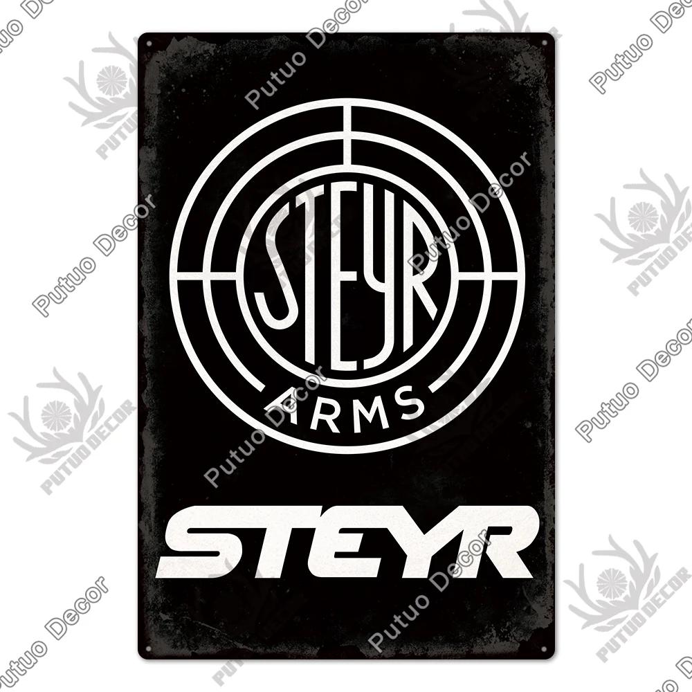 Putuo Decor Brand Poster Vintage Metal Tin Sign Plaque Plate for Garage Man Cave Gun Club Wall Decor Pistola Co2 Arma Metal
