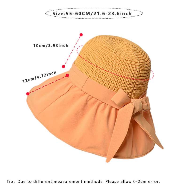 Luxury Summer Bucket Hat for Women Breathable Mesh Spliced 12cm Large Brim Sun Cap Candy Color Elegant Ladies Casual Bow Top Hat