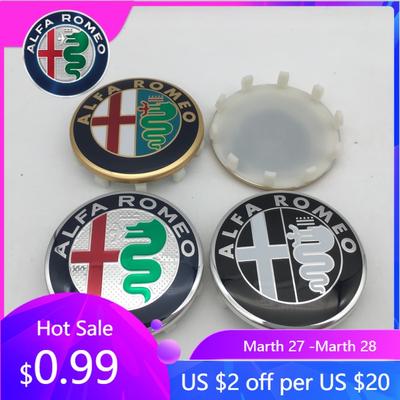 Für Alfa Romeo 2026 Heißer Aufkleber 4 Stück 60mm 10 Pins Für Alfa Romeo 147 156 159 Autoemblem Radnaben Mittelkappe Abdeckungen Aufkleber